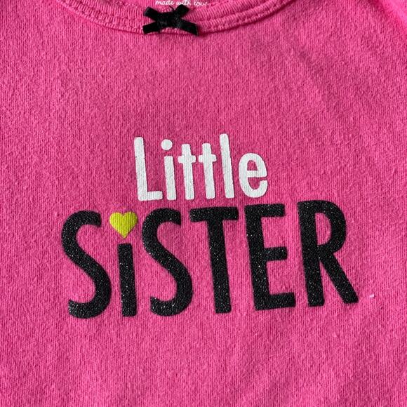 Carter’s Toddler Girl Pink Little Sister 1pc top 12M - Picture 4 of 4